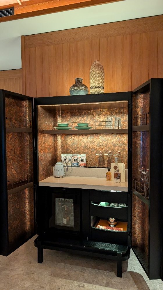 Minibar and snack selection